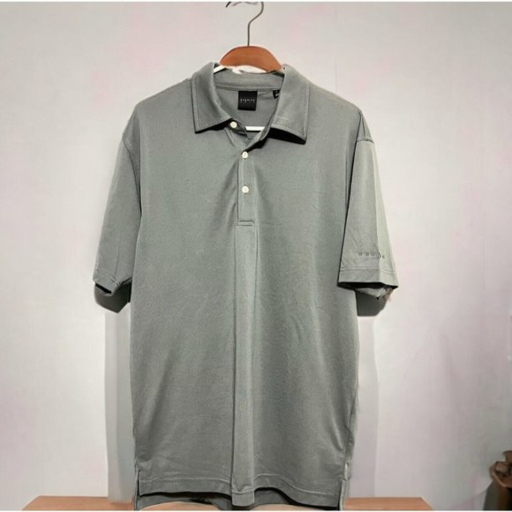 Dunning Golf Mens‎ Large Grey Tech Performance Polo Shirt